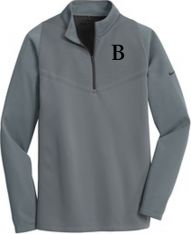 Men's Nike Therma-Fit Hypervis 1/2 Zip, Dark Grey/ Black